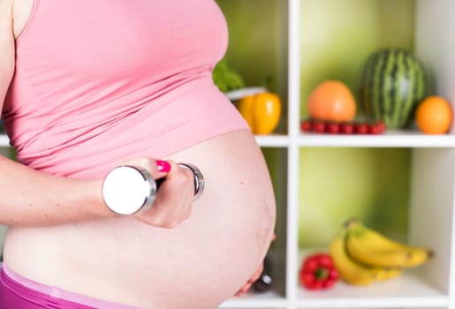 Fitness Pregnancy woman, healthy lifestyle concept