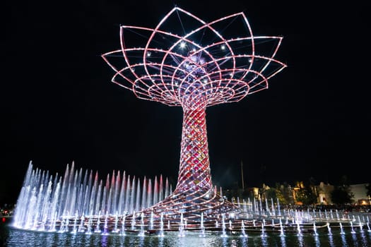 MILAN, ITALY - AUG 13, 2015: The universal world exposition 2015 on the theme of food on Aug 13, 2015 in Milan, Italy.
