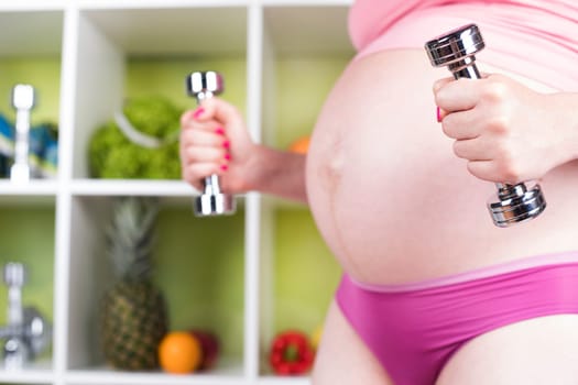 Fitness Pregnancy woman, healthy lifestyle concept