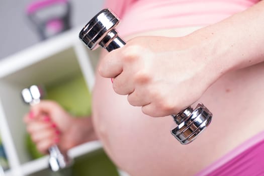 Fitness Pregnancy woman, healthy lifestyle concept