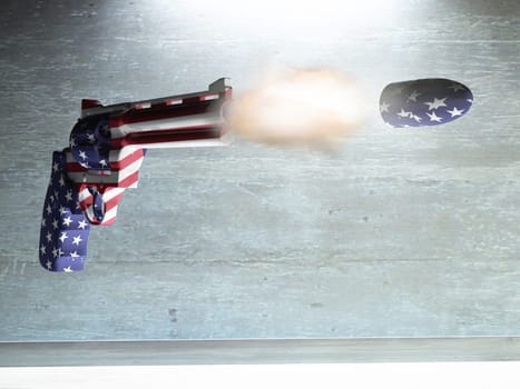 USA Gun Fires Bullet