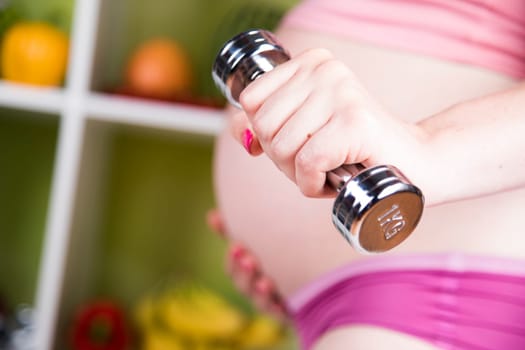 Fitness Pregnancy woman, healthy lifestyle concept