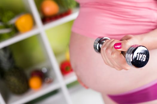 Fitness Pregnancy woman, healthy lifestyle concept