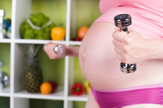 Fitness Pregnancy woman, healthy lifestyle concept