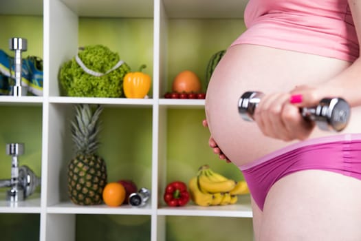 Fitness Pregnancy woman, healthy lifestyle concept