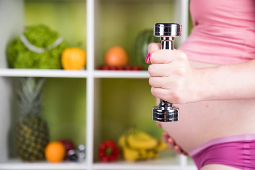 Fitness Pregnancy woman, healthy lifestyle concept