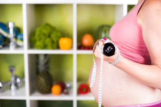 Fitness Pregnancy woman, healthy lifestyle concept