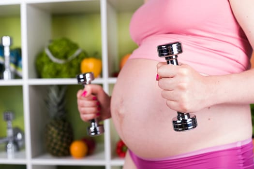 Fitness Pregnancy woman, healthy lifestyle concept