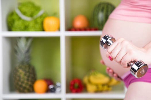 Fitness Pregnancy woman, healthy lifestyle concept