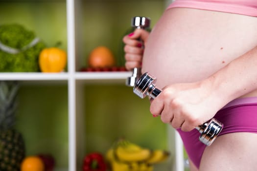 Fitness Pregnancy woman, healthy lifestyle concept