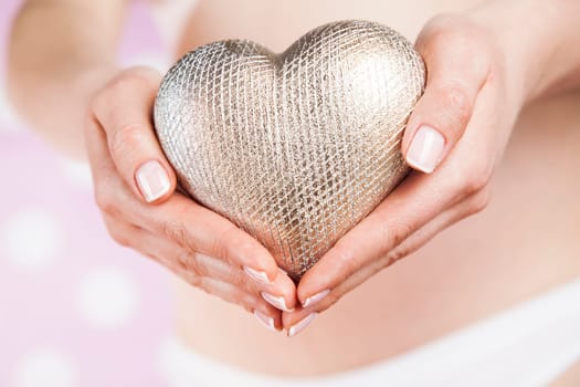 Close up of a cute pregnant belly
