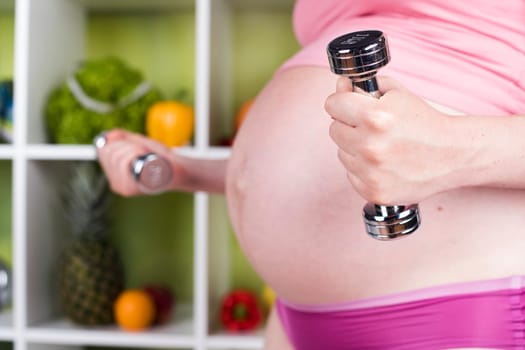 Fitness Pregnancy woman, healthy lifestyle concept