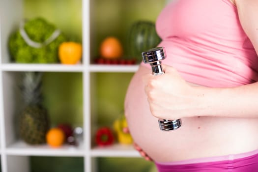 Fitness Pregnancy woman, healthy lifestyle concept
