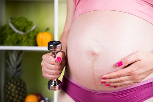 Fitness Pregnancy woman, healthy lifestyle concept