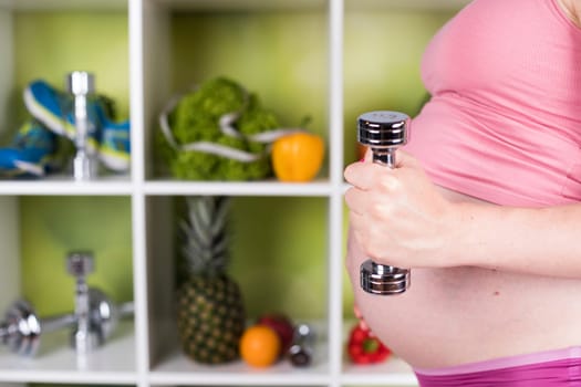 Fitness Pregnancy woman, healthy lifestyle concept