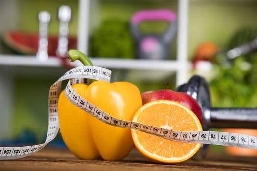 Healthy lifestyle concept, vitamins