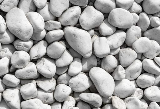 White pebbles stone texture and background