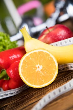 Healthy lifestyle concept, vitamins