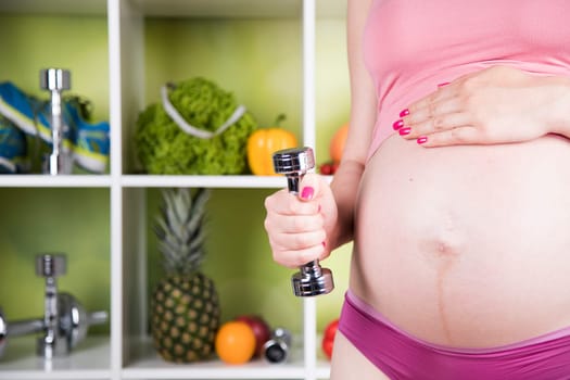 Fitness Pregnancy woman, healthy lifestyle concept