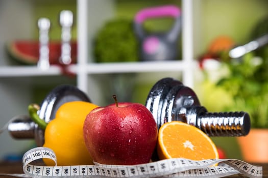 Healthy lifestyle concept, vitamins