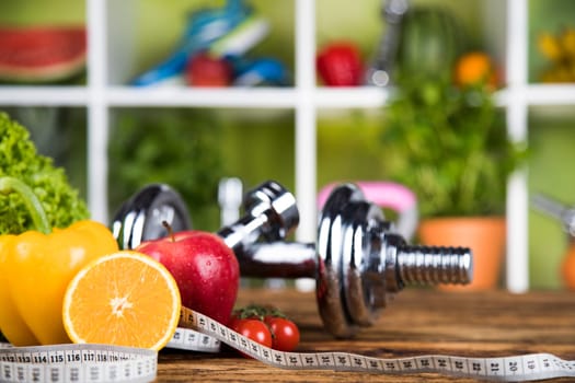 Healthy lifestyle concept, vitamins