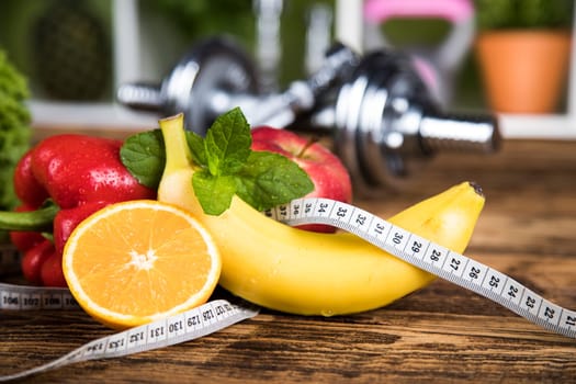 Healthy lifestyle concept, vitamins