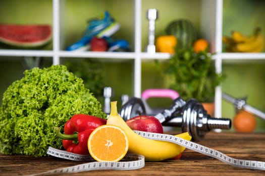 Healthy lifestyle concept, vitamins