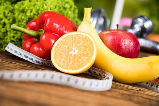Healthy lifestyle concept, vitamins
