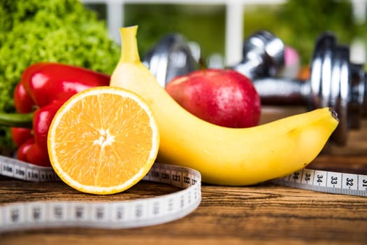 Healthy lifestyle concept, vitamins