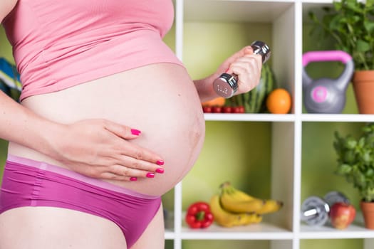 Pregnancy, healthy food and people concept
