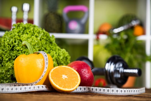 Healthy lifestyle concept, vitamins