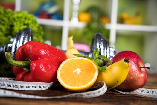 Healthy lifestyle concept, vitamins