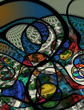 Modern Art Money Abstract