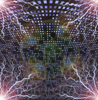 Abstract pattern with lightnings