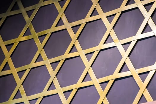 Hexagon star on black background are created by bamboo flat stick