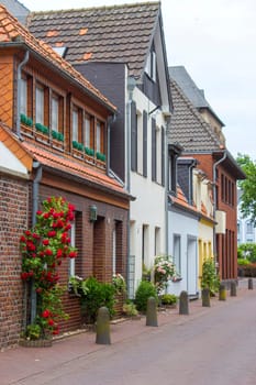 Street in German small town, Geldern, North-Rhine Westphalia