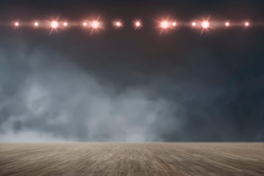 Floor with bright spotlights for background
