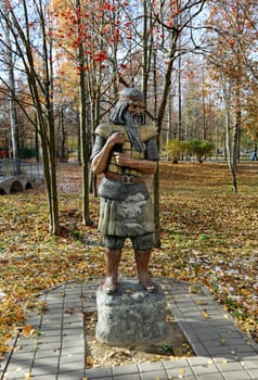 Heroes of Russian folk tales in the Childrens Park