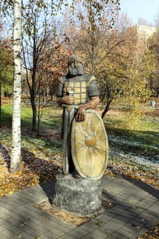 Heroes of Russian folk tales in the Childrens Park