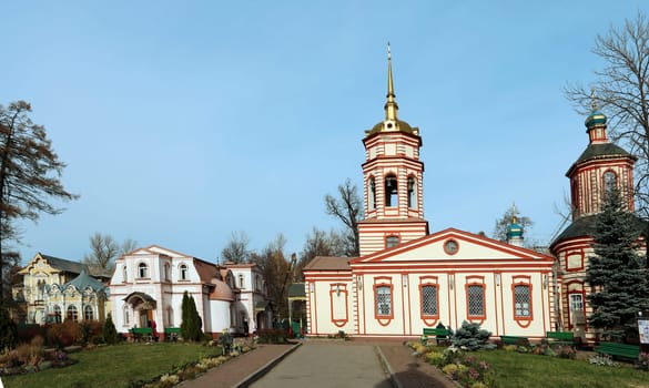 Ancient Orthodox Church in the Park Vozdvizhenskaya Altufievo