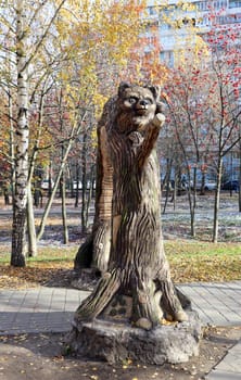 Heroes of Russian folk tales in the Childrens Park