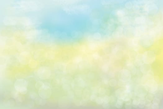 Abstract  pastel colored bright summer bokeh background. Concept summer holidays. A glorious summer's day with sunshine at blue sky and with  bright colors of nature.