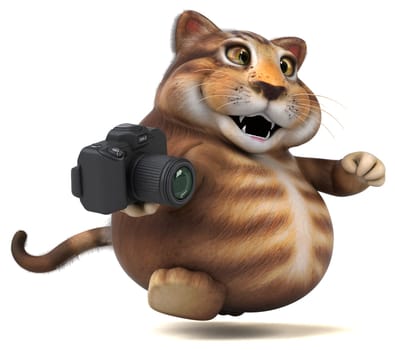 Fun cat - 3D Illustration