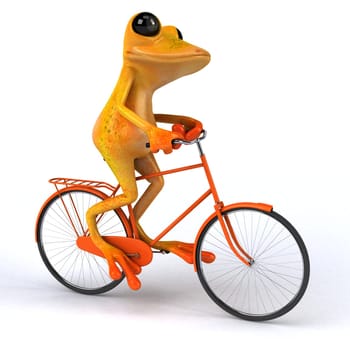 Fun frog - 3D Illustration