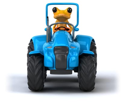 Fun frog- 3D Illustration
