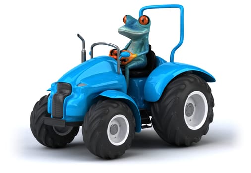 Fun frog- 3D Illustration