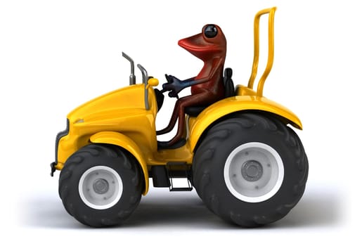 Fun frog- 3D Illustration