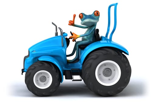 Fun frog- 3D Illustration