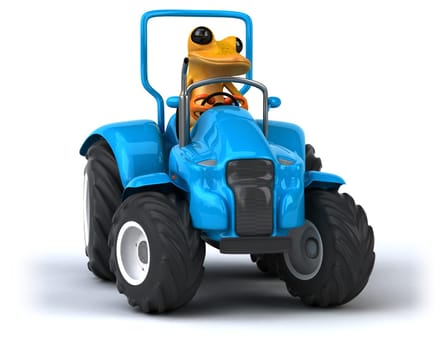 Fun frog- 3D Illustration