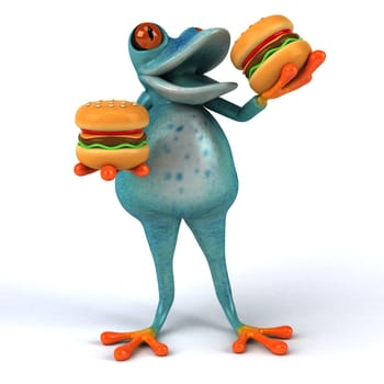 Fun frog - 3D Illustration